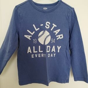 Light Blue Printed Long Sleeve Tee for Boys (Old Navy)